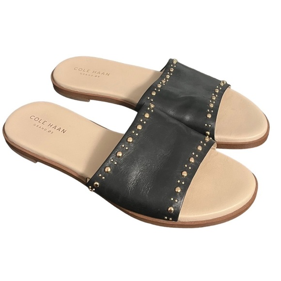 Cole Haan Shoes - Cole Haan Anica Stud Slip-On Flat Sandals